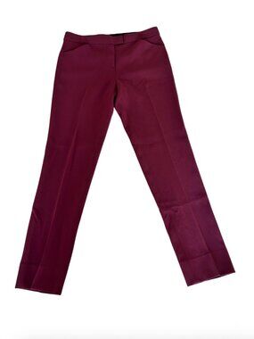 Theory Maroon Work Trouser  Size 0